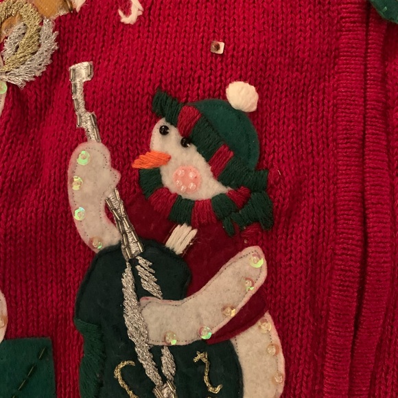 Vintage Heirloom Collectibles Christmas “Ugly”  Sweater Full Zip XL - Picture 5 of 11